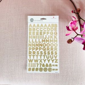 Carlton Cards Gold Glitter Alphabet Stickers- MUST BUNDLE